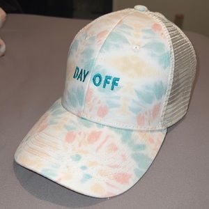 “DAY OFF” Bun/Ponytail Hat